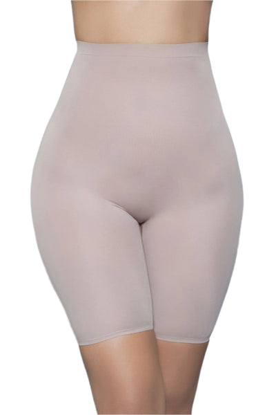 Women's nude tummy control body shaping shorts – high-waisted seamless shapewear for slimming support