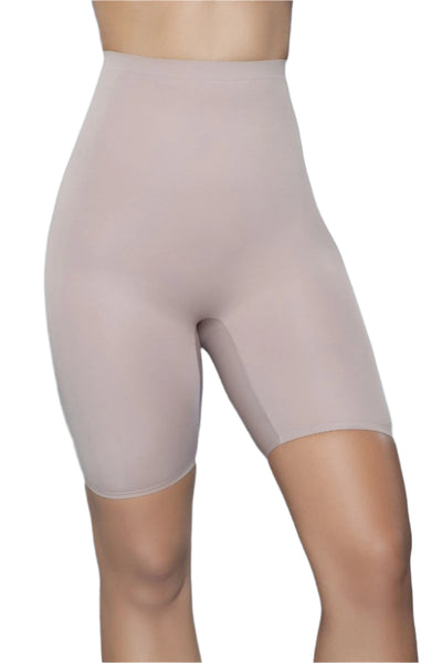 Seamless nude shapewear shorts for smoothing tummy and thighs