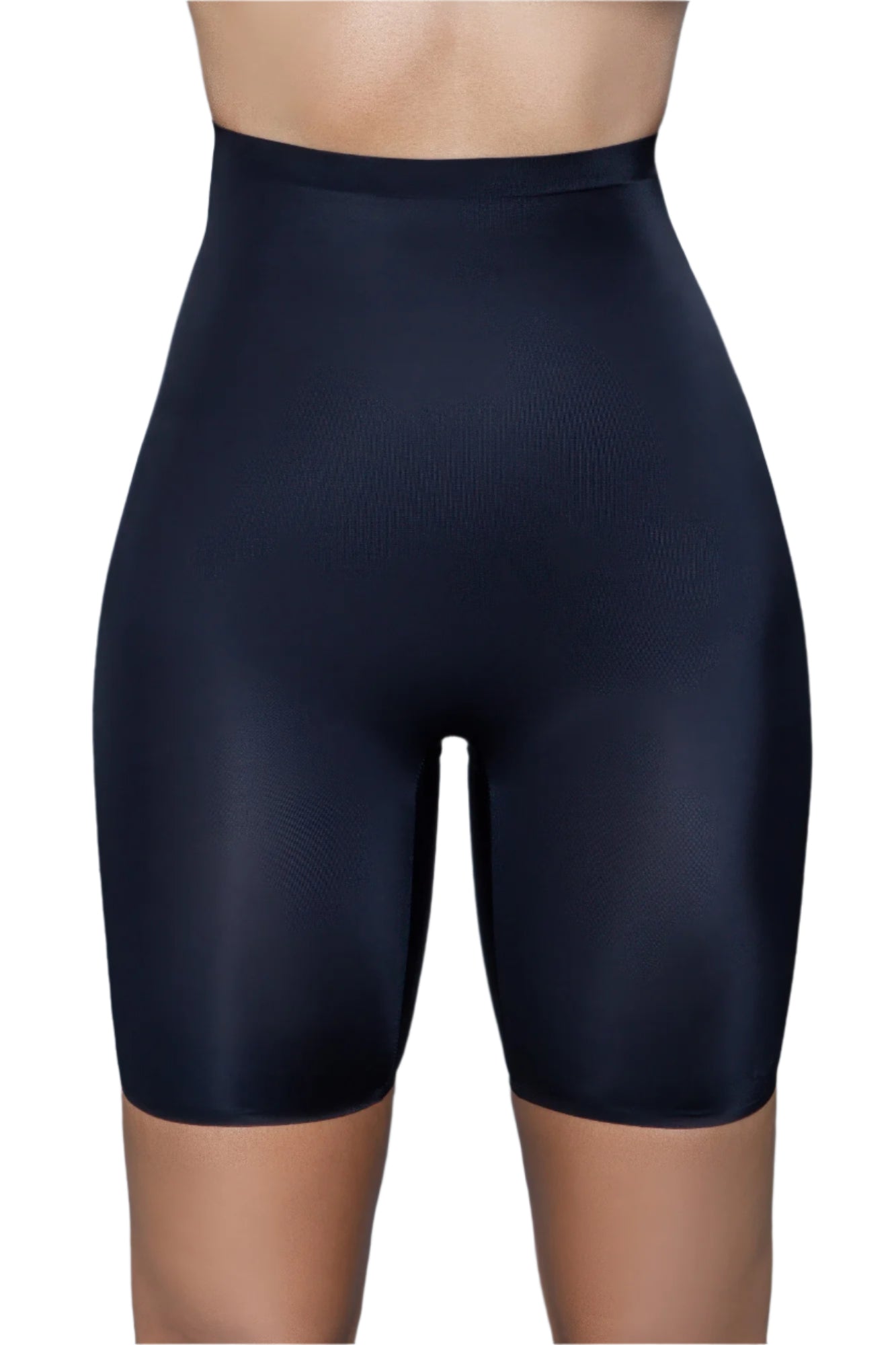 Women's black tummy control body shaping shorts – high-waisted seamless shapewear for slimming support
