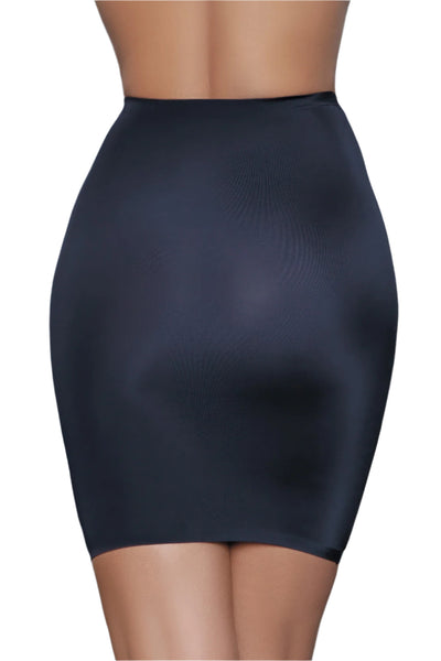Black High-Waist Slip Skirt – Back Coverage and Fit