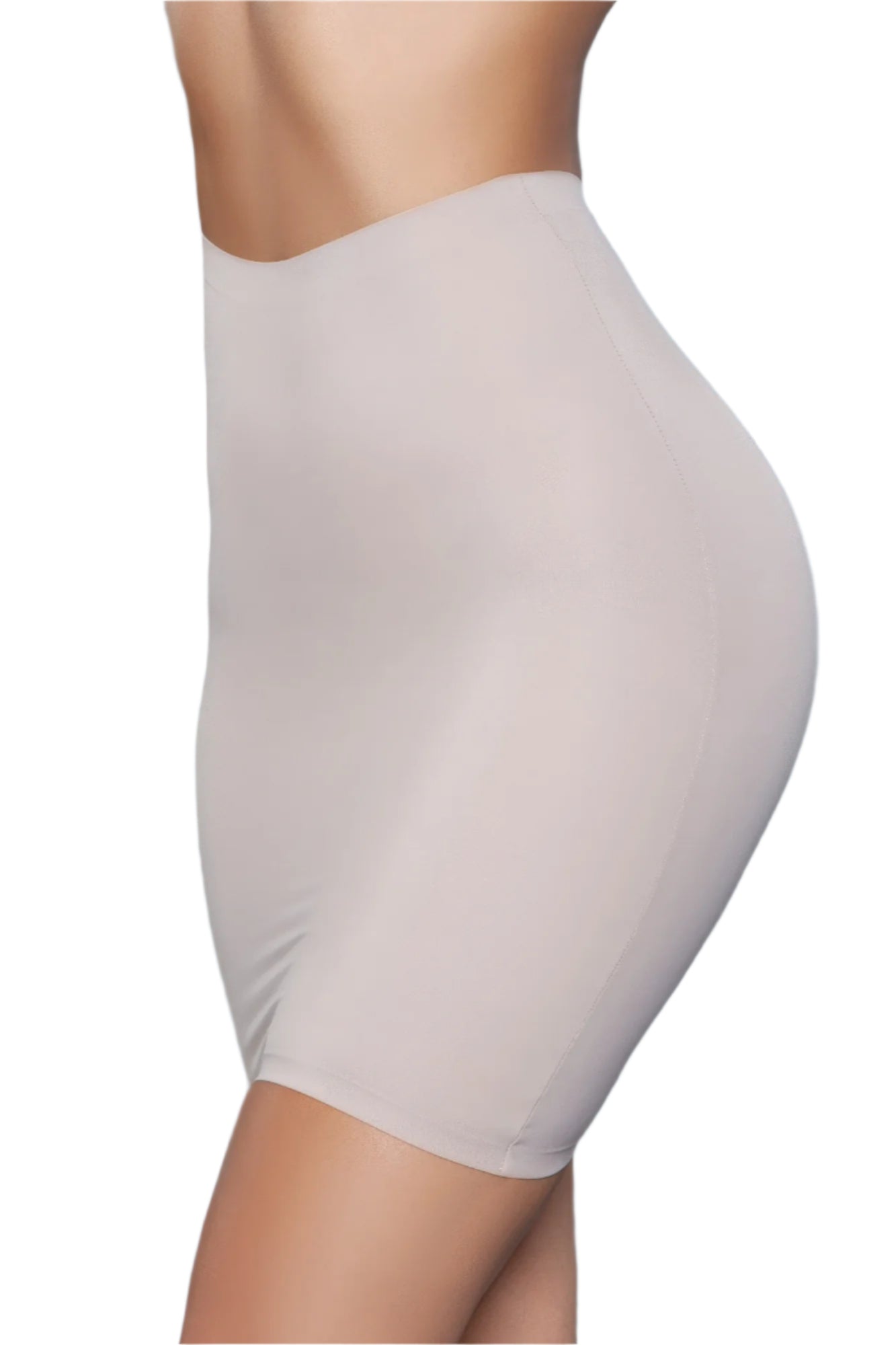 Nude High-Waist Skirt Shaper – Front Compression Fit